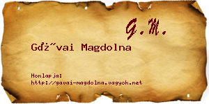 Gávai Magdolna névjegykártya