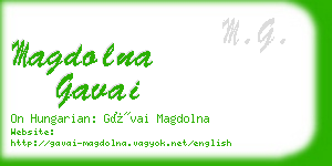 magdolna gavai business card